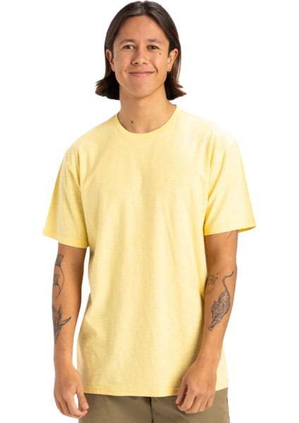 Slub Roundneck Erkek Sarı Tişört