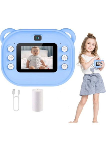 Bfs Dijital Video Kayıt Fotoğraf Çocuk Kamerası Anlık Termal Resim Kağıt Baskılı