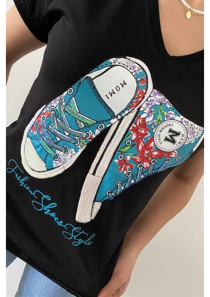Ayakkabı Desen Tasarım Tişört modelleri