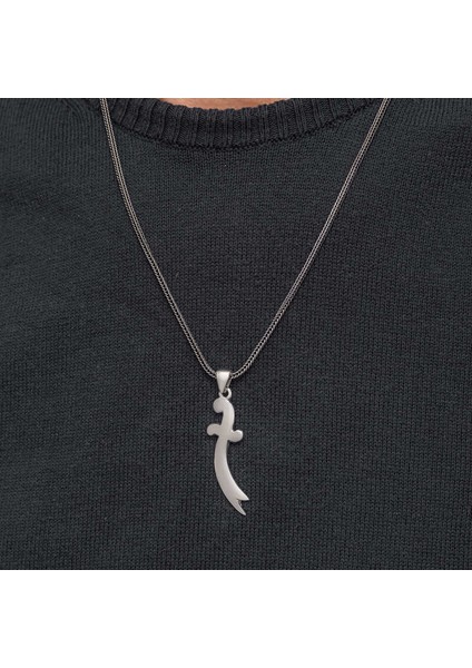 Gümüş Zülfikar Erkek Kolye SL10795 fırsatları