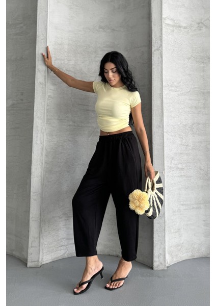 Everyday Comfort Modal Kumaş Yüksek Bel Rahat Pantolon