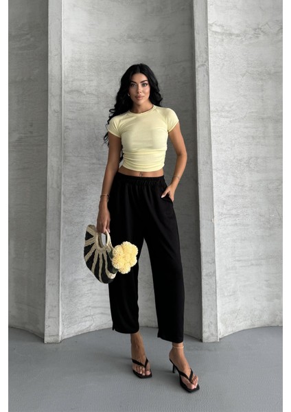 Everyday Comfort Modal Kumaş Yüksek Bel Rahat Pantolon
