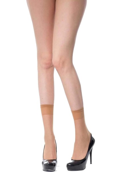 Kadın Soket Çorap 6 Lı Fit Ince Parlak Burnu Takviyeli Dayanıklı Esnek 57-Ten -