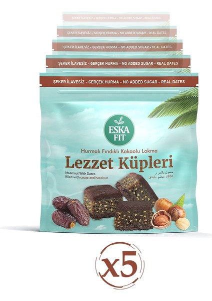 Hurmalı Kakaolu Fındıklı Lokma (1 Set = 5 Paket)