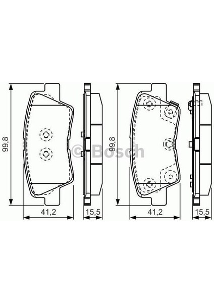 986494557 Fren Balatası Arka I30 12- / Ceed 12- / Auris 12-