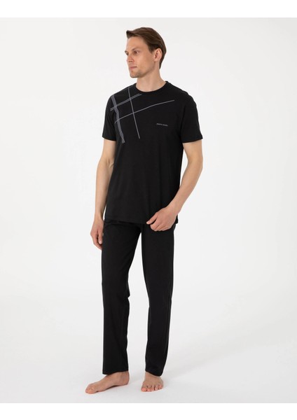 Erkek Kısa Kollu Bisiklet Yaka Pijama Takım fırsatları