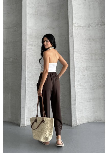 Everyday Comfort Modal Kumaş Yüksek Bel Rahat Pantolon fırsatları