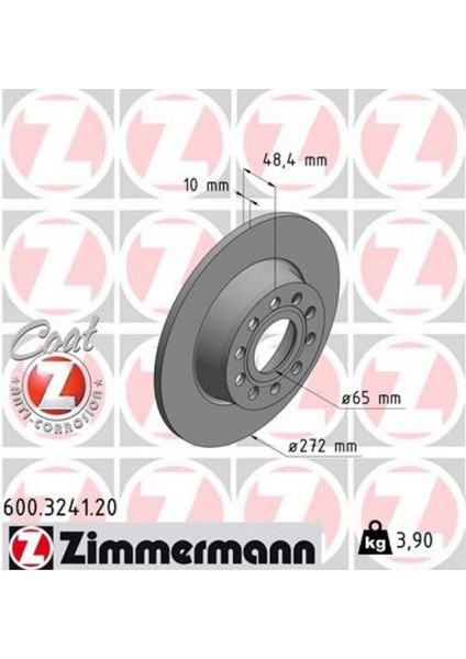 Arka Fren Diski Jetta Iıı-Golf Vı-Caddy 10 Scırocco 08 A1 01 A3 04 Altea 06 Octavıa 04 272X9 Rszyn