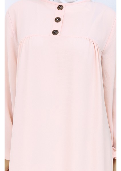 Robalı Elbise 4109-01 Pudra fırsatları