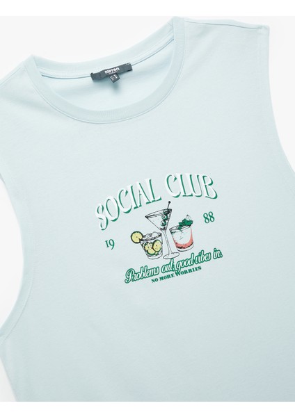 Bisiklet Yaka Pamuklu Regular Fit Baskılı Kolsuz Atlet indirimleri