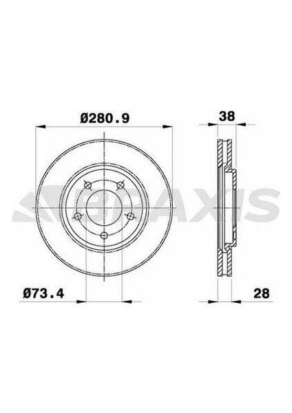 Braxıs AE0306 On Fren Dıskı Chrysler Grand Voyager 2.4