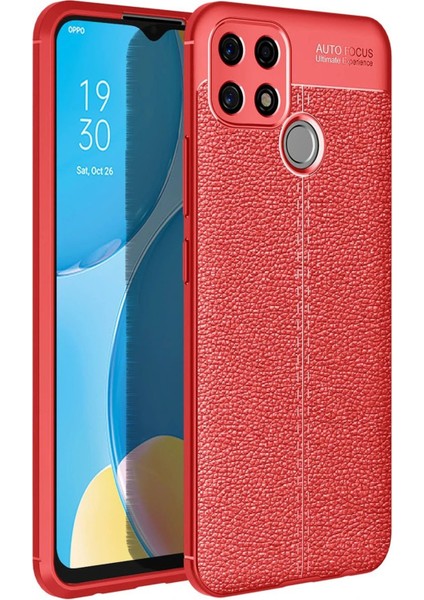 Oppo A15 Kılıf Auto Focus Kapak - Kırmızı - CPT104182-7176