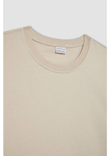 %100 Pamuk New Regular Fit Bisiklet Yaka Basic Düz Kısa Kollu Tişört V7699AZ24SP