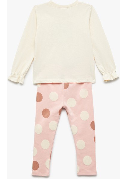 Pamuklu Uzun Kollu Baskılı Tişört ve Tayt Seti fiyatları