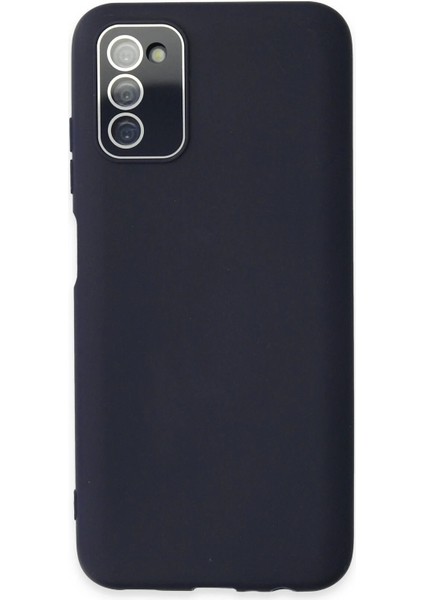 Samsung Galaxy A03S Kılıf Lansman Glass Kapak - Lacivert - CPT105133-3880