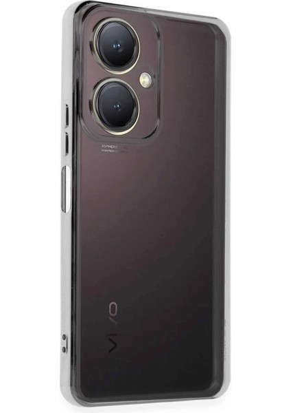 Vivo Y27 Kılıf Lensli Silikon - Gümüş - CPT106565-4598