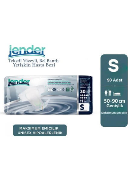 Bel Bantlı Hasta Bezi Small 30'lu