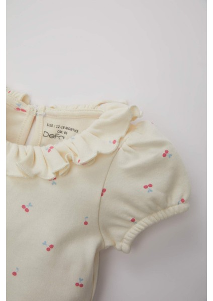Kız Bebek Yeni Doğan Meyve Desenli Kısa Kollu Çıtçıtlı Body C2540A524SM fiyatları