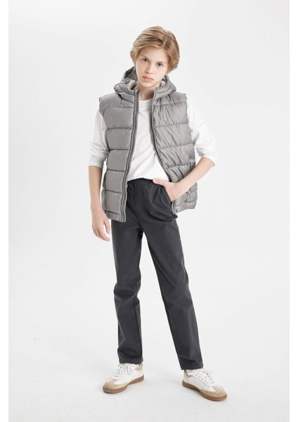 Erkek Çocuk Su İtici Kapüşonlu Fermuarlı Şişme Yelek C4334A824AU