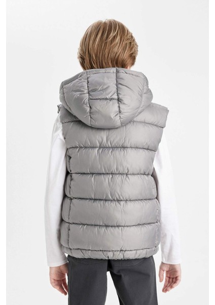 Erkek Çocuk Su İtici Kapüşonlu Fermuarlı Şişme Yelek C4334A824AU