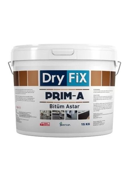 Prim-A Bitüm Emülsiyon Astar 15 kg Kahverengi