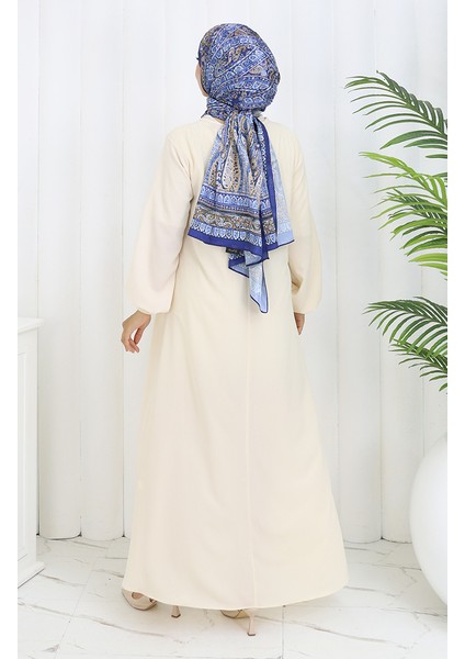 Robalı Elbise 4109-04 Krem indirimleri