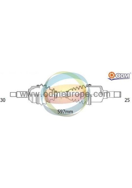OP88535 OP-8-8535 Ön Aks Astra J (A16LET-B16DTH) Sol Komple (30×25×597)