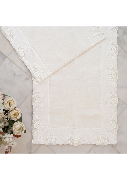 Puerta Çiçek Işlemeli 2'li Paspas Set (60 x 100 Cm)