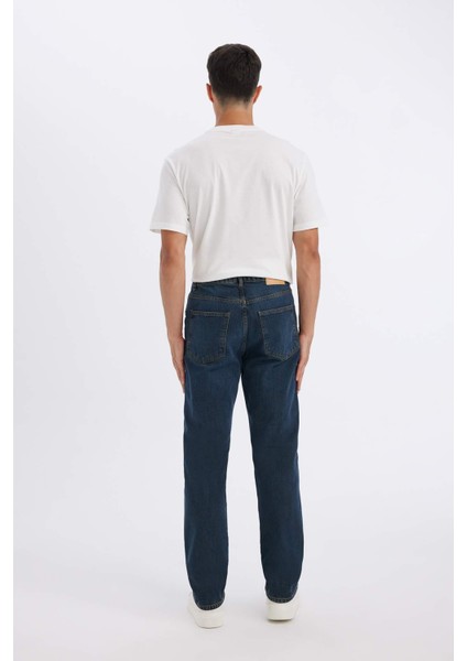 Straight Fit Normal Kalıp Normal Bel Boru Paça Jean Pantolon B5786AX24SP