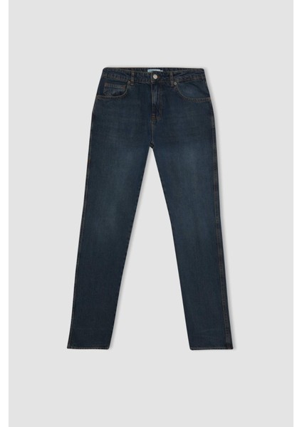 Straight Fit Normal Kalıp Normal Bel Boru Paça Jean Pantolon B5786AX24SP