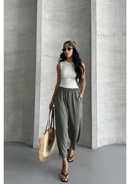 Everyday Comfort Modal Kumaş Yüksek Bel Rahat Pantolon fiyatları
