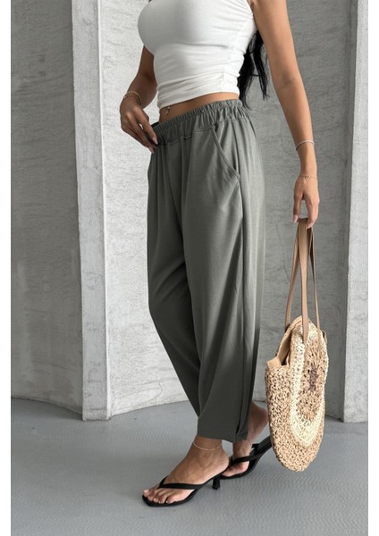 Everyday Comfort Modal Kumaş Yüksek Bel Rahat Pantolon modelleri