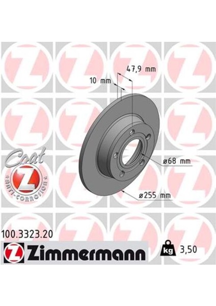 Zımmermann 100.3323.20 Arka Fren Aynası A6 1.8t Quattro 2.5tdı Quattro 2.7 T Quattro 97-04 Allroad 2.5tdı Quattro 2.7t Quat 986478480-DF4039