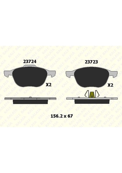 2372318205 On Fren Balatası Focus Iı C-Max Mazda Iıı S-40 WVA23723