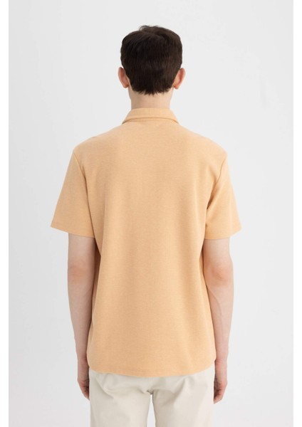 New Regular Fit Polo Yaka Basic Düz Kısa Kollu Tişört B4939AX24SP