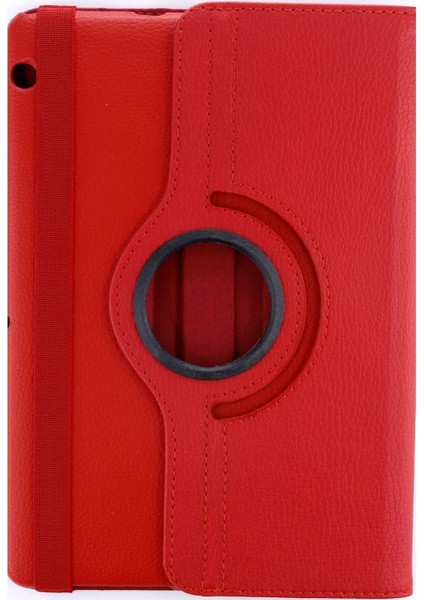 Huawei Mediapad T3 10 / 9.6 Kılıf 360 Tablet Deri Kılıf - Kırmızı - CPT102015-6288