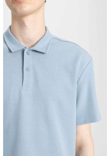 New Regular Fit Basic Düz Kısa Kollu Polo Tişört B4939AX24SP