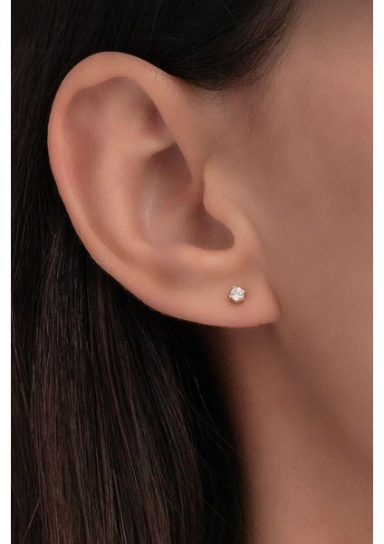 Sacce Scarves&Accessories Zirkon Taşlı 2 mm Tektaş Küpe fiyatları