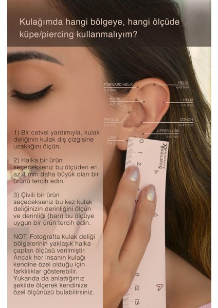Harf Küpe I Gümüş Renk Tekli modelleri