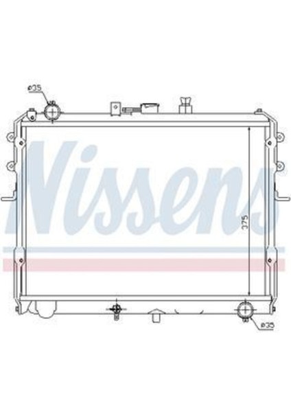 R2S215200B R2S2-15-200B Su Radyatörü Brazıng mt 377X537X26 mm Mazda E00. E2200 2.2d 4WD. Kia Besta 97-03