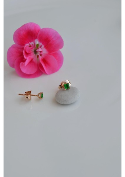Yeşil Taşlı Zirkon Tektaş Küpe 3 mm fırsatları