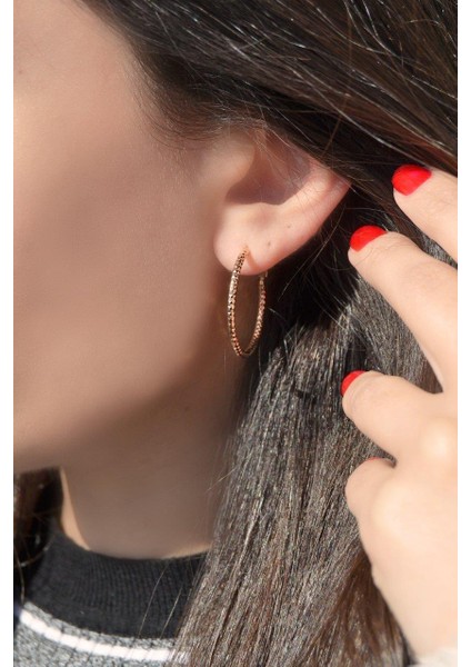 Büyük Boy Rose Gold Halka Küpe fırsatları