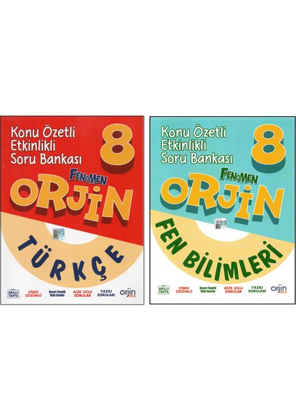 8. Sınıf Türkçe+Fen Bilimleri Konu Özetli Soru Bankası (2 Kitap)
