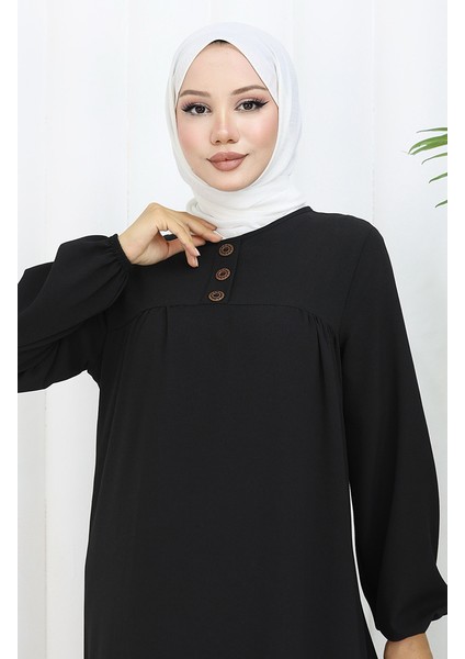 Robalı Elbise 4109-02 Siyah modelleri