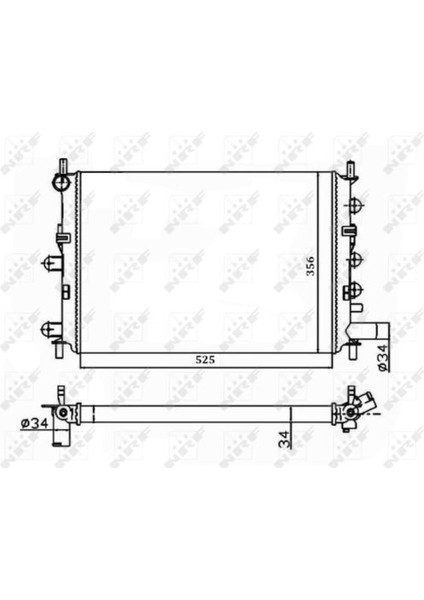 514436A Motor Su Radyatoru Escort Clx 1.6 Zetec 95-01 2 Sıra Alpl