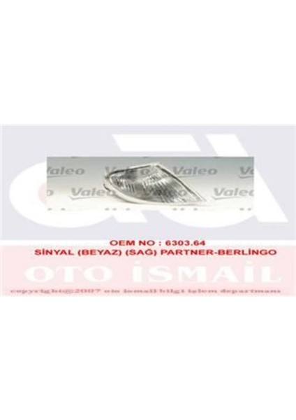 086384 Sinyal Lambası Sağ Partner 96- / Berlıngo 96-