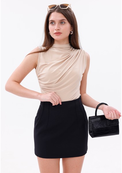 Fundacshoosesxgenıus Kadın Pensli Etek Iç Göstermez Lamineli kadın etek Kadın-Etek fiyatları