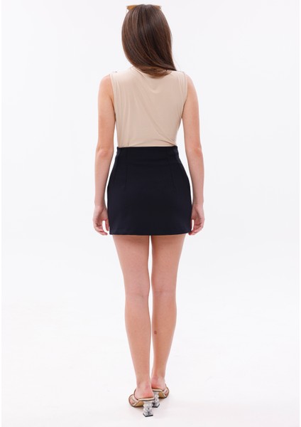 Fundacshoosesxgenıus Kadın Pensli Etek Iç Göstermez Lamineli kadın etek Kadın-Etek indirimleri