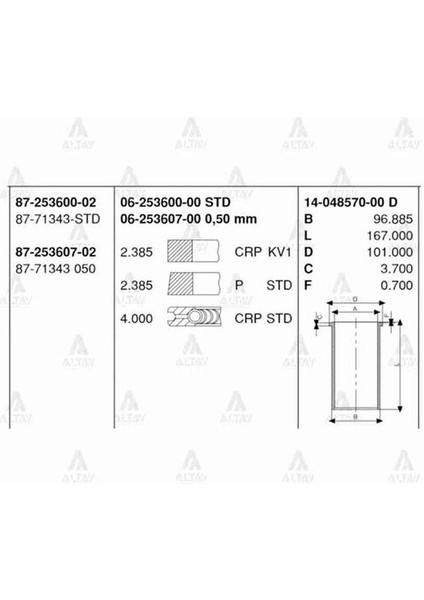 14 -048570-00 Gomlek Jp Ceres K2400 92MM 96 -048570-00