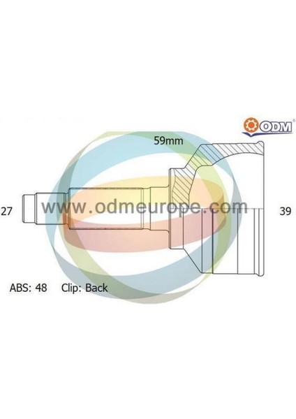 CT11030A Aks Kafasi Scudo-Expert-Jumpy 95-06 1.9td-2.0hdi -2.0jtd (27X59X39 48T) Dis Absli